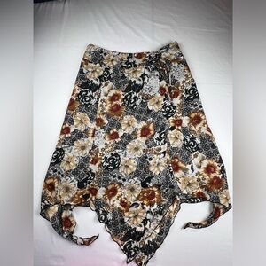 T Garment - Women’s Asymmetrical Skirt - Black, Brown, White - Size 14